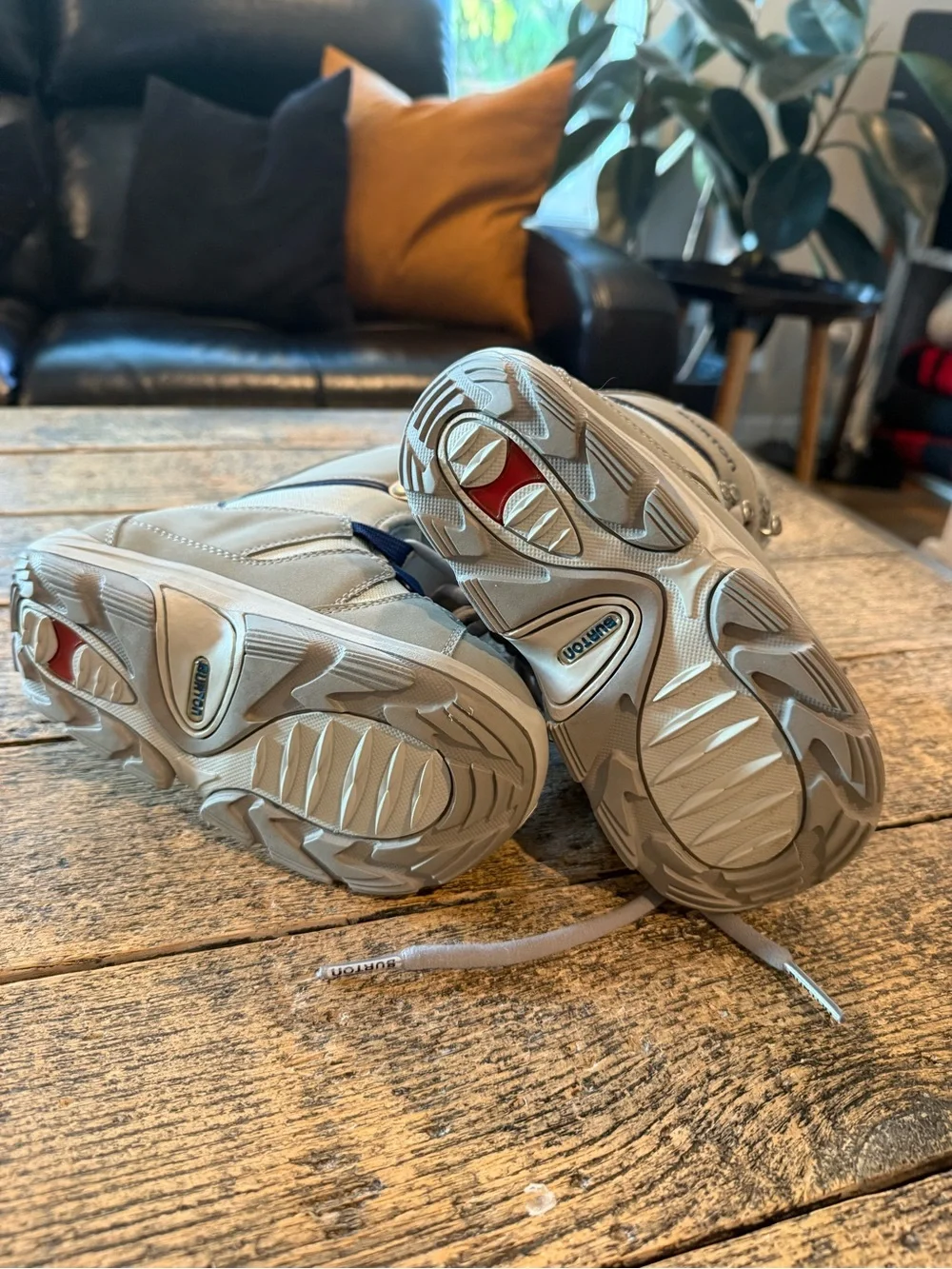 Worn twice! Burton Kids Light Gray Snow Boots